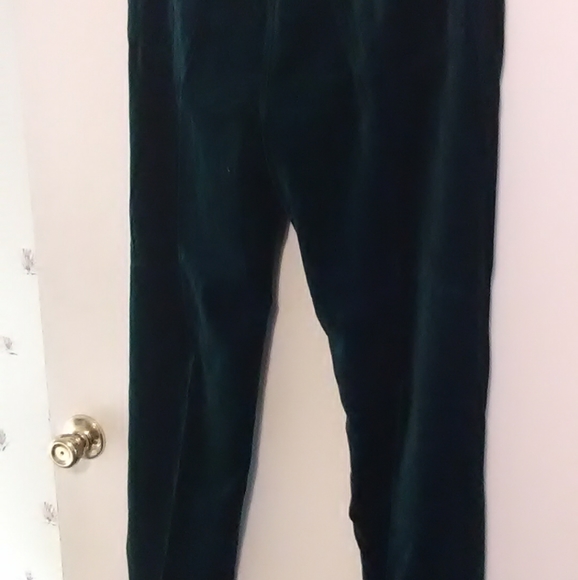 Hunter green velvet vest with matching pants. - Picture 2 of 3